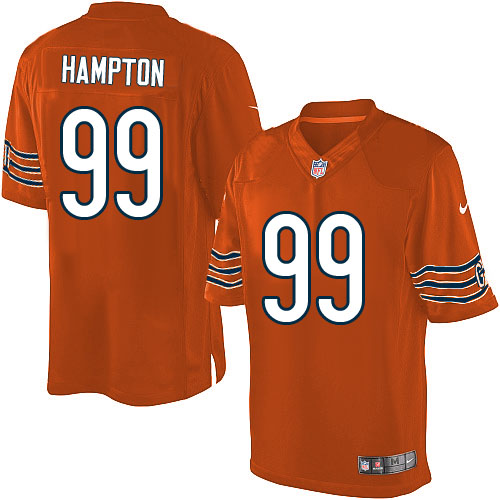 Men's Limited Dan Hampton Nike Jersey Orange Alternate - #99 NFL Chicago Bears